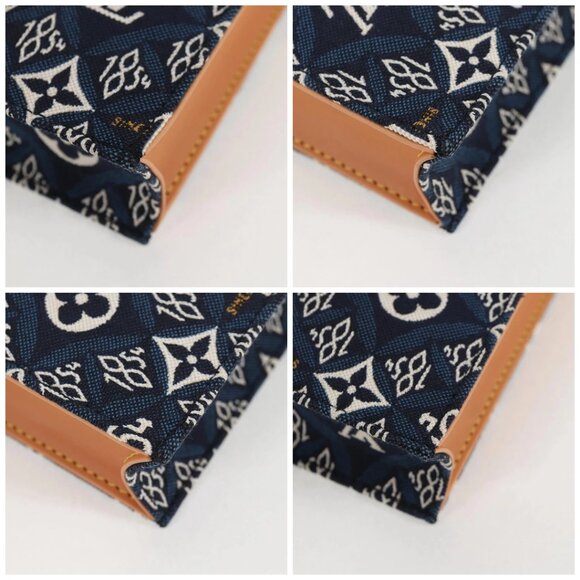 LOUIS VUITTON Pre Owned SINCE 1854 Petit Sac Plat 2way Navy M80288 Auth 132611M - Picture 14 of 16